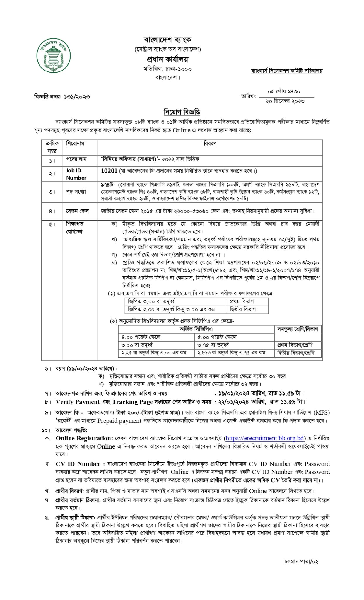 Bangladesh Bank BD Govt Job   সিনিয়র Page 0001 1243x2048 